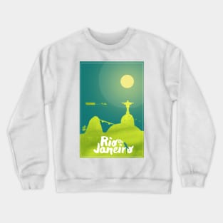 Rio De Janeiro - Artdeco Snow Globe (Vertical Version) Crewneck Sweatshirt